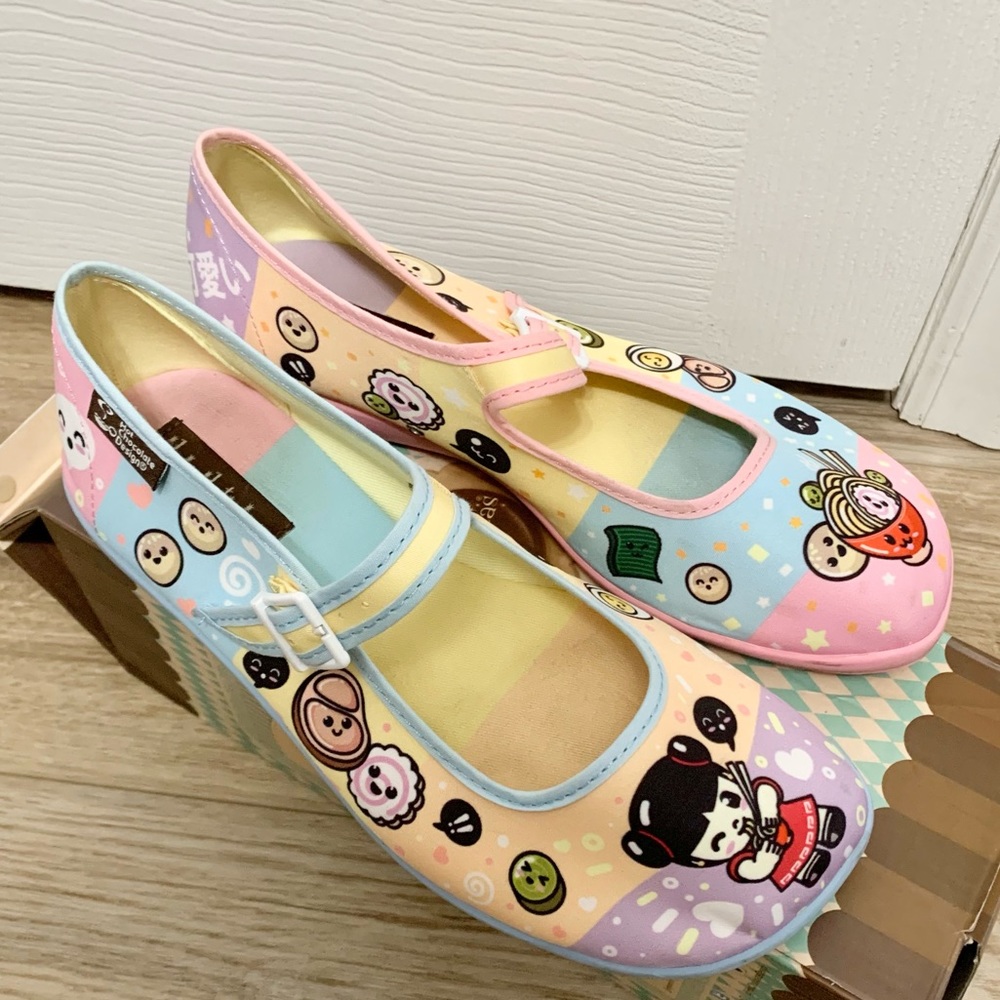 Chocolaticas WOMENS Ramen Girl Flats MaryJanes Shoes - HCD 37 - 7 - 7.5